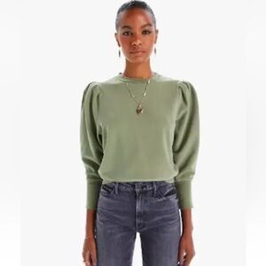 Mother the curve ball sweatshirt in avocado